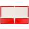 JAM Paper Primary Glossy Laminated Two Pocket Folders, 6ct.